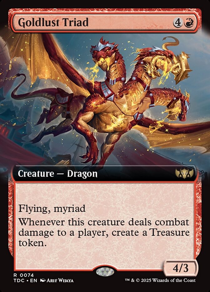 Goldlust Triad 74 (Commander: Tarkir: Dragonstorm)  - Extended Art | Good Games Modbury