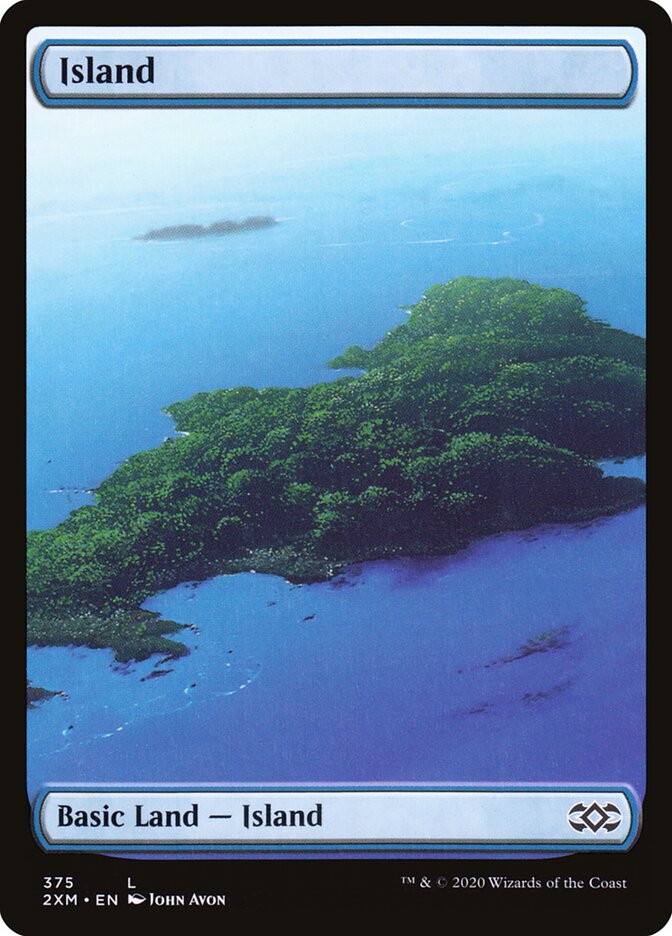 Island 375/332 (Double Masters)  - Full Art Foil | Good Games Modbury