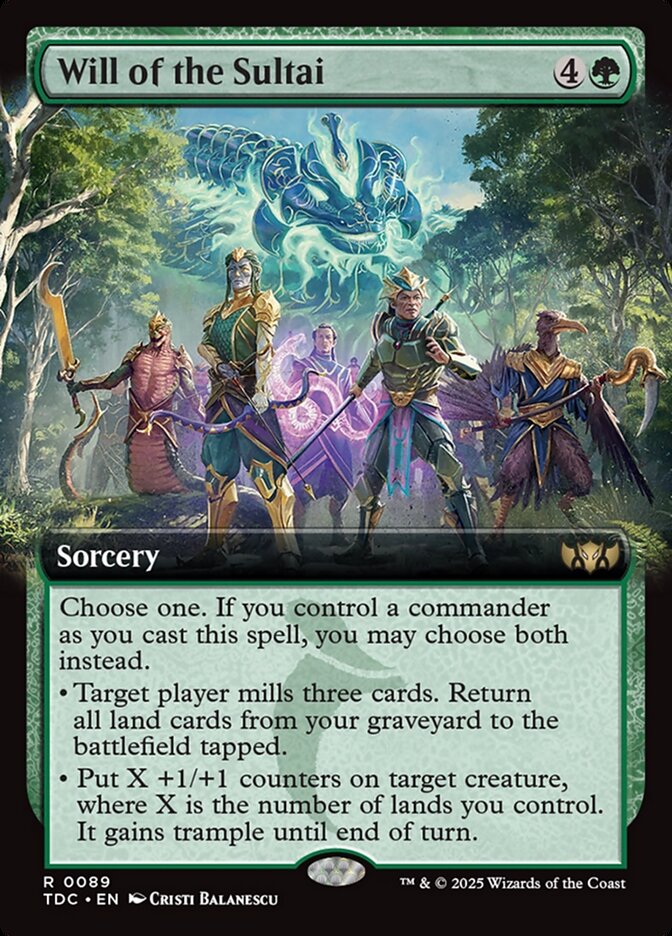 Will of the Sultai 89 (Commander: Tarkir: Dragonstorm)  - Extended Art | Good Games Modbury