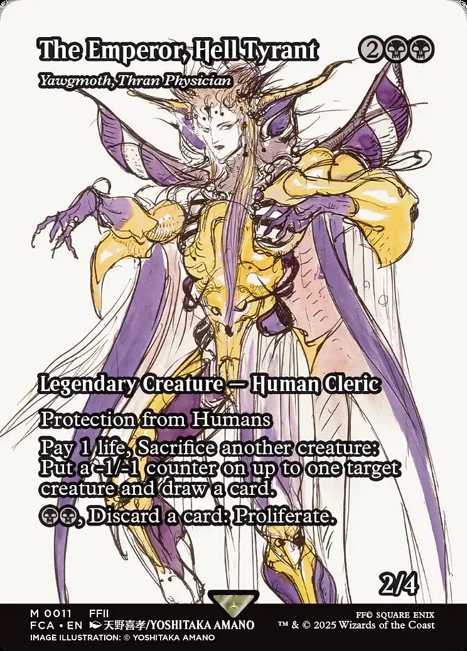The Emperor, Hell-Tyrant - Yawgmoth, Thran Physician 11/64 (FINAL FANTASY: Through the Ages)  - Showcase Foil | Good Games Modbury