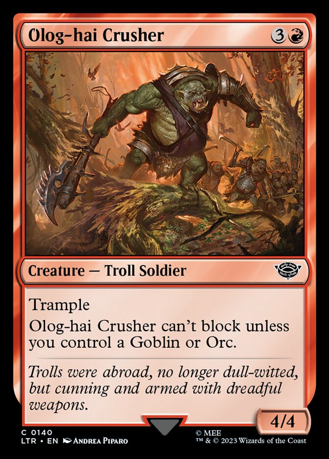 Olog-hai Crusher 140 (Universes Beyond: The Lord of the Rings: Tales of Middle-earth)  - Foil | Good Games Modbury