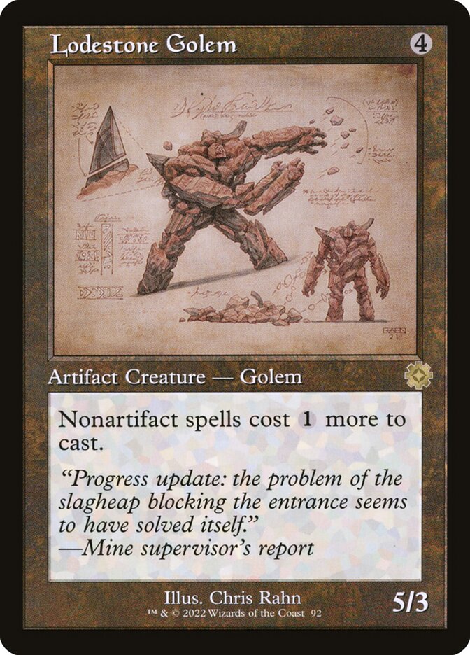 Lodestone Golem 92/63 (The Brothers' War: Retro Frame Artifacts)  - Foil | Good Games Modbury