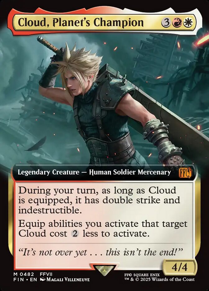 Cloud, Planet's Champion 482/309 (FINAL FANTASY)  - Extended Art | Good Games Modbury