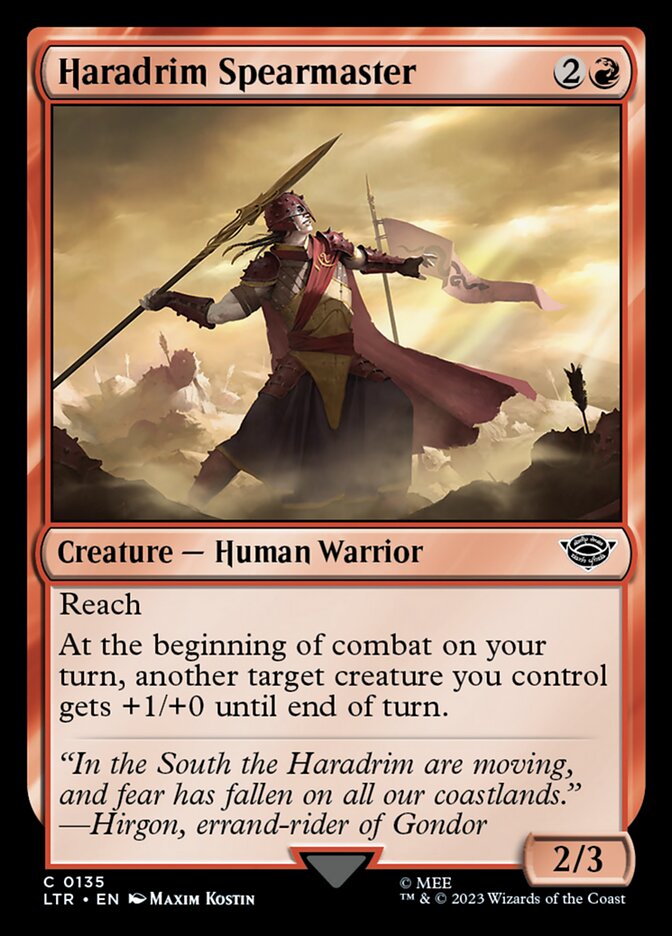 Haradrim Spearmaster 135 (Universes Beyond: The Lord of the Rings: Tales of Middle-earth)  - Foil | Good Games Modbury