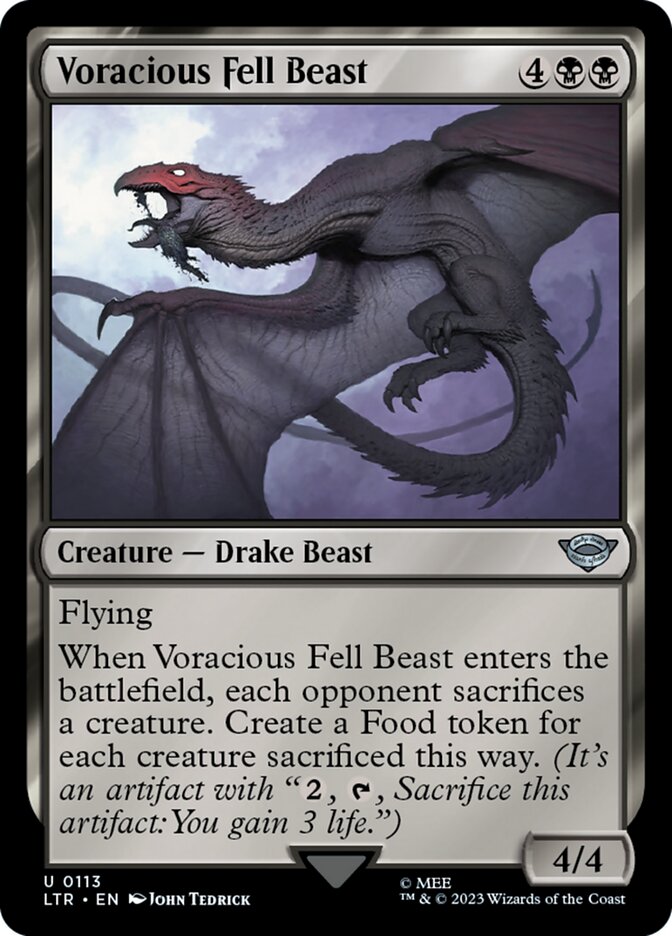 Voracious Fell Beast 113/281 (Universes Beyond: The Lord of the Rings: Tales of Middle-earth)  | Good Games Modbury