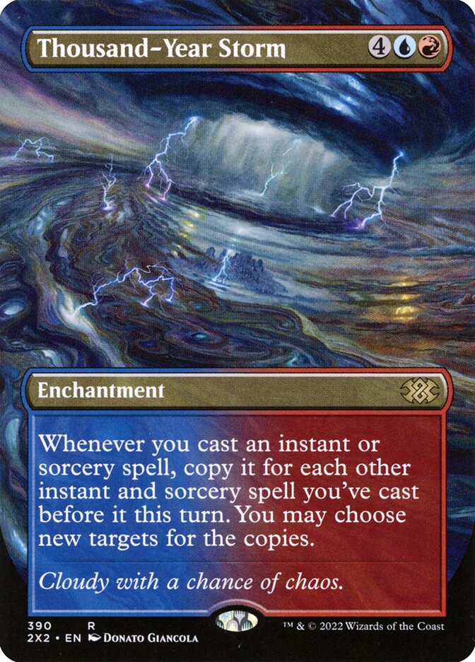 Thousand Year Storm Borderless 390 (Double Masters 2022)  | Good Games Modbury
