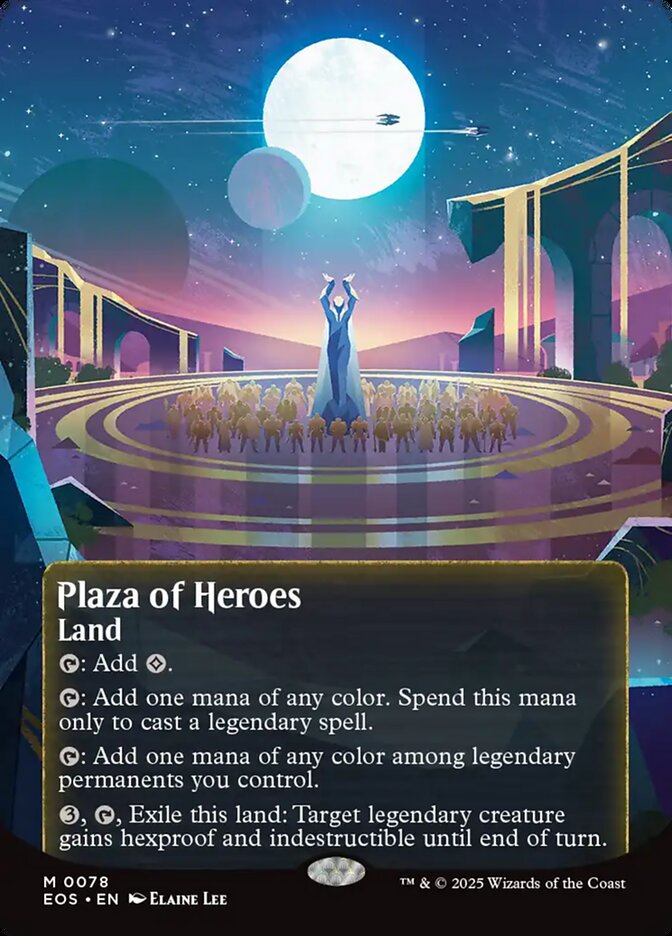 Plaza of Heroes 78/45 (Edge of Eternities: Stellar Sights)  - Borderless Foil | Good Games Modbury