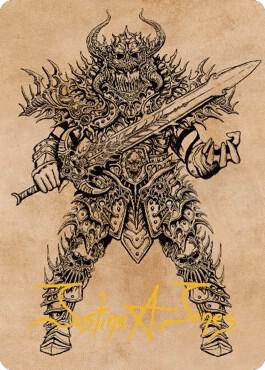 Sarevok Deathbringer Art Card Gold Stamped Signature 50 (Art Series: Commander Legends: Battle for Baldur's Gate)  | Good Games Modbury