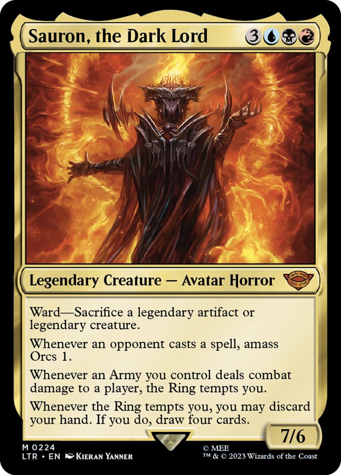 Sauron, the Dark Lord 224/281 (Universes Beyond: The Lord of the Rings: Tales of Middle-earth)  - Foil | Good Games Modbury