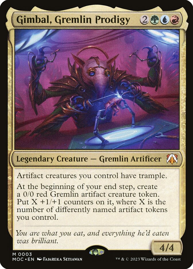 Gimbal, Gremlin Prodigy 3/444 (Commander: March of the Machine)  | Good Games Modbury