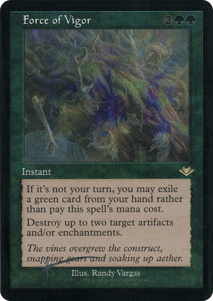 Force of Vigor 21 (Modern Horizons)  - Retro Etched Foil | Good Games Modbury