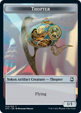 Thopter Treasure Double Sided Token 12 // 15 (Commander: Adventures in the Forgotten Realms)  | Good Games Modbury
