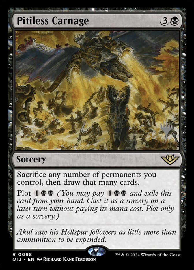 Pitiless Carnage 98 (Promo Pack: Outlaws of Thunder Junction)  - Foil | Good Games Modbury