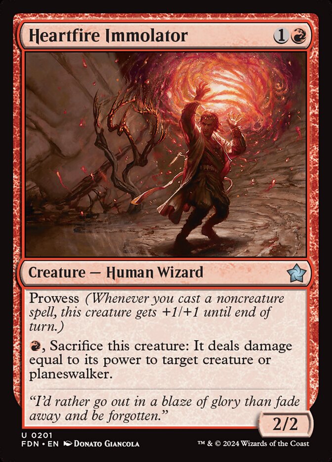 Heartfire Immolator 201/291 (Foundations)  - Foil | Good Games Modbury