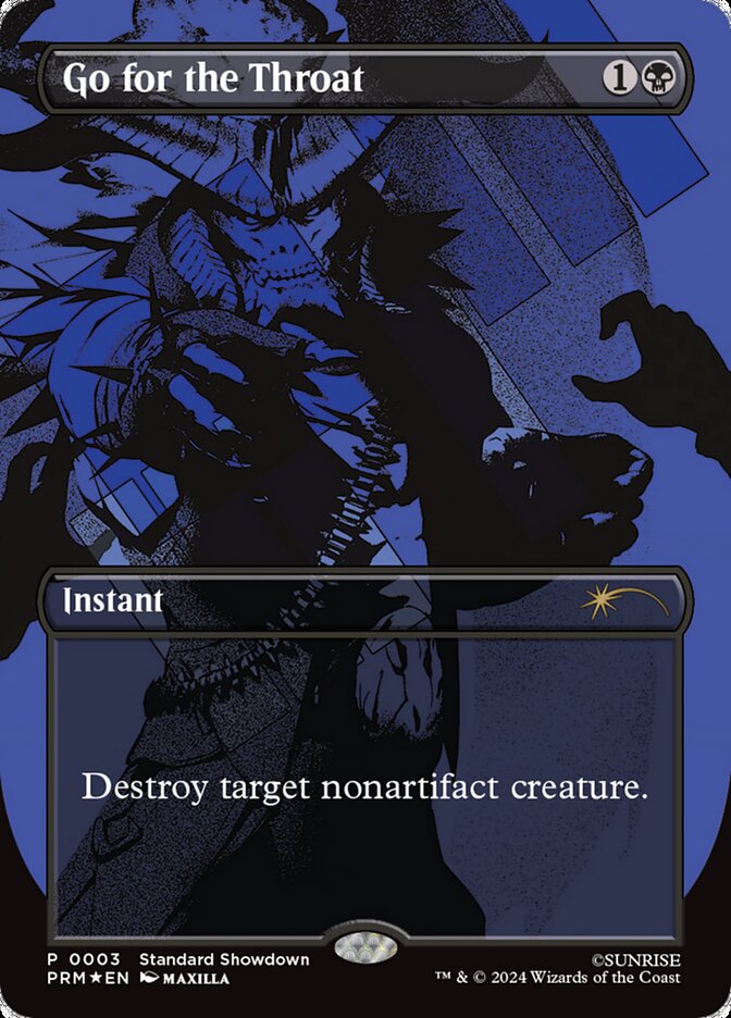 Go for the Throat 3/5 (Standard Showdown Promos)  - Borderless Foil | Good Games Modbury