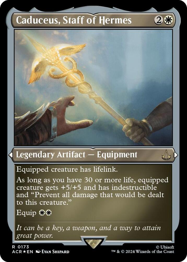 Caduceus, Staff of Hermes 173 (Universes Beyond: Assassin's Creed)  - Etched Foil | Good Games Modbury