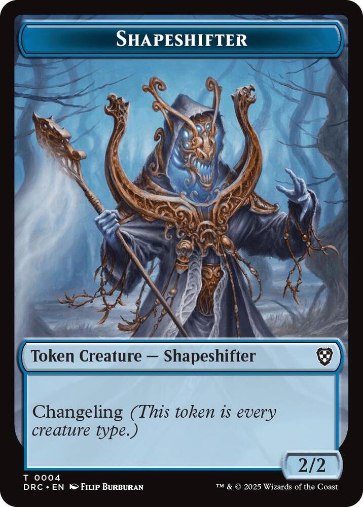 Shapeshifter Zombie 0003 Double Sided Token 4 // 3 (Commander: Aetherdrift)  - Foil | Good Games Modbury