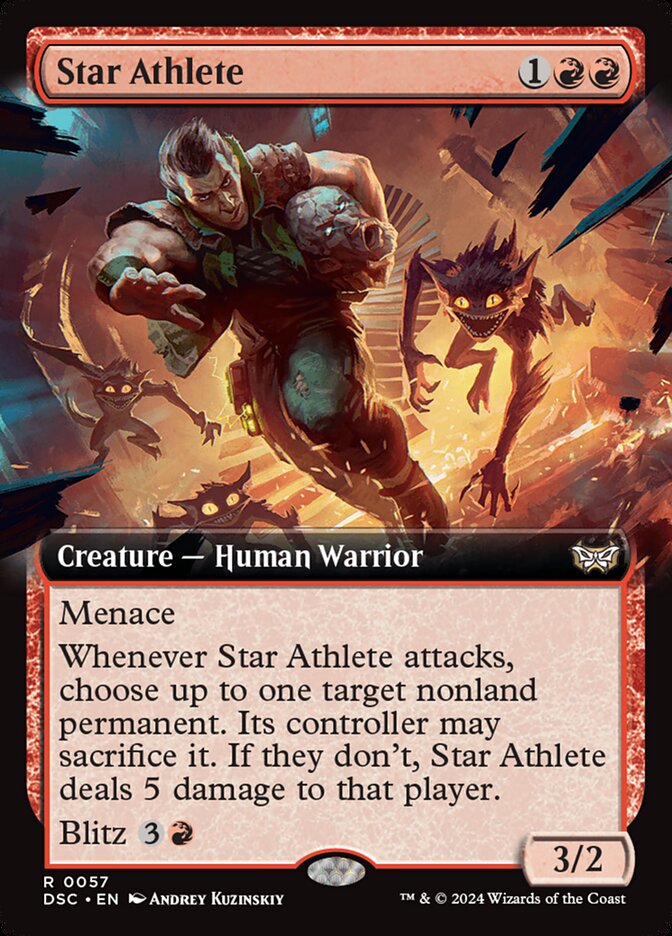 Star Athlete 57/40 (Commander: Duskmourn: House of Horror)  - Extended Art | Good Games Modbury