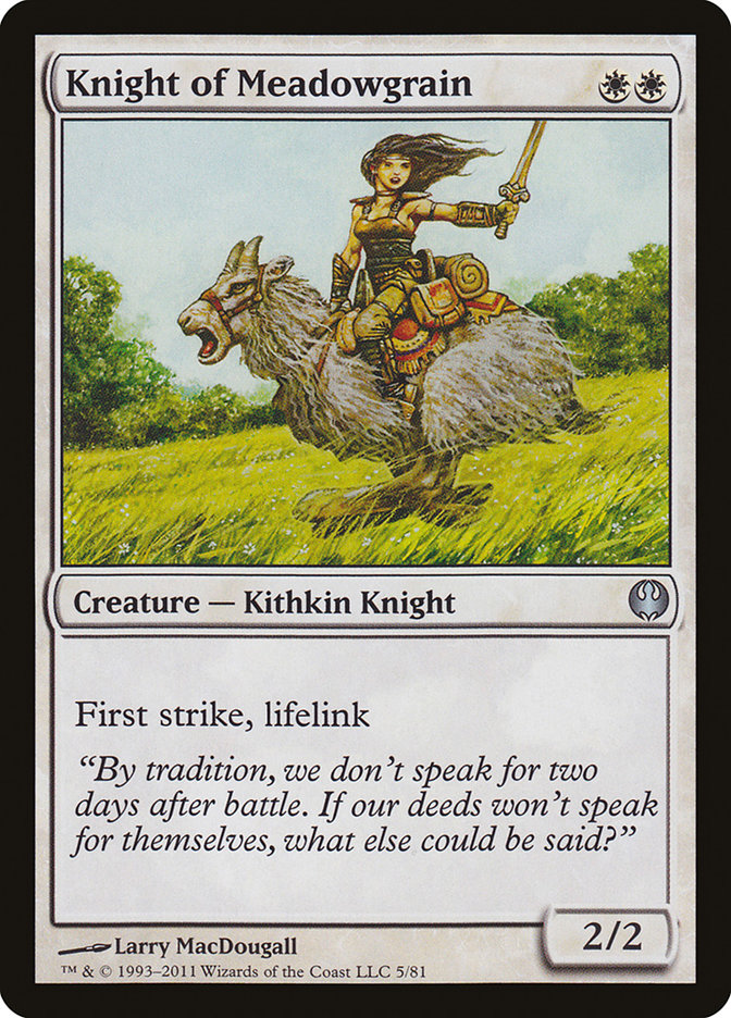 Knight of Meadowgrain 5/81 (Duel Decks: Knights vs. Dragons)  | Good Games Modbury