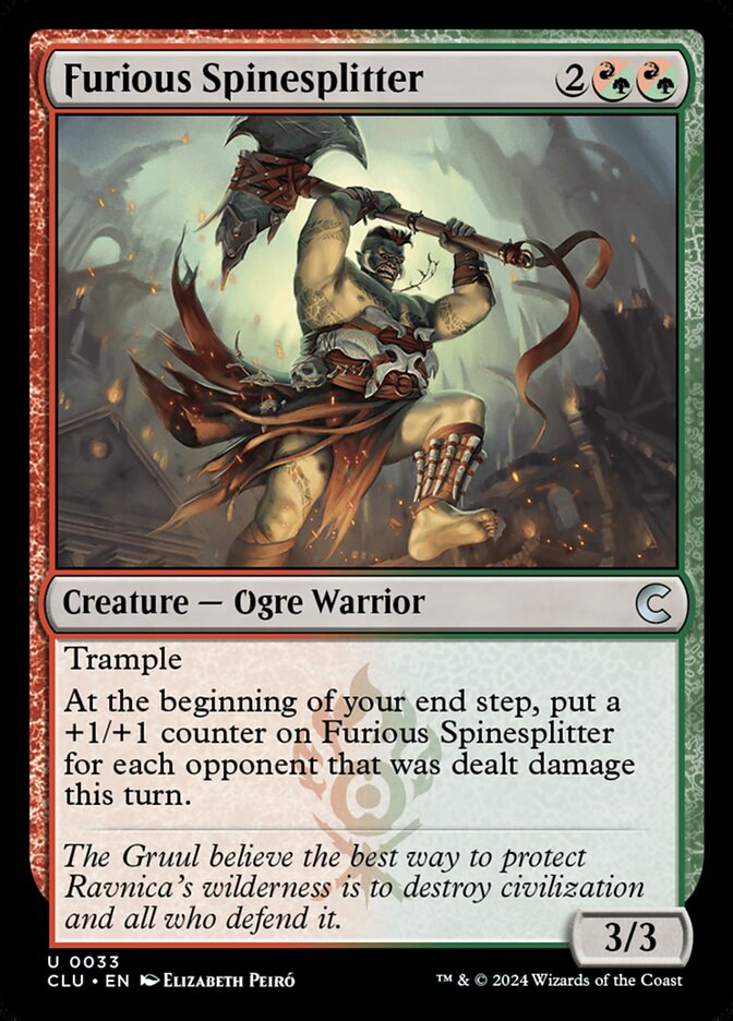 Furious Spinesplitter 33/284 (Ravnica: Clue Edition)  | Good Games Modbury