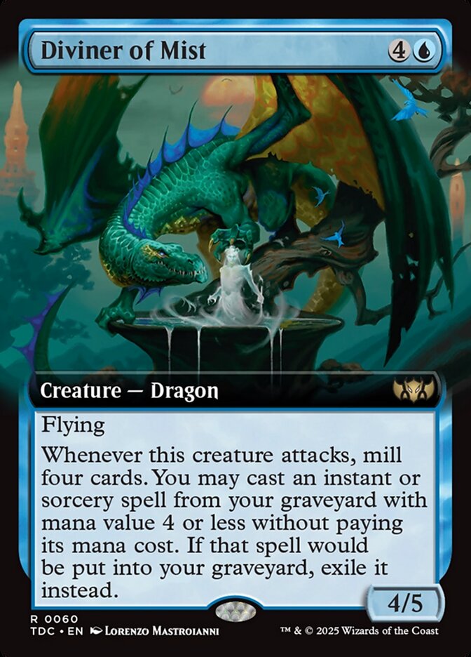 Diviner of Mist 60 (Commander: Tarkir: Dragonstorm)  - Extended Art | Good Games Modbury