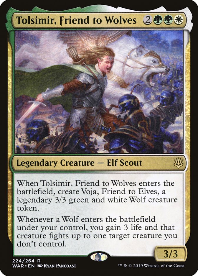 Tolsimir, Friend to Wolves 224/264 (War of the Spark)  | Good Games Modbury