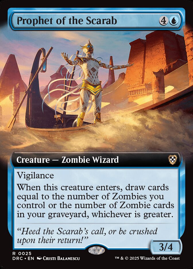 Prophet of the Scarab 25/187 (Commander: Aetherdrift)  - Extended Art | Good Games Modbury