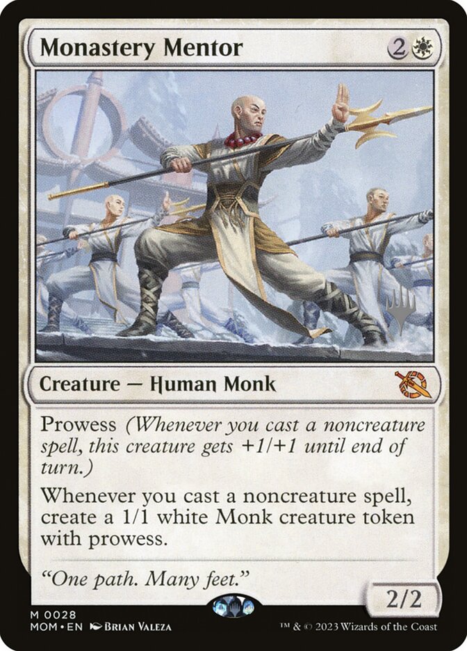 Monastery Mentor 28p/162 (Promo Pack: March of the Machine)  - Foil | Good Games Modbury