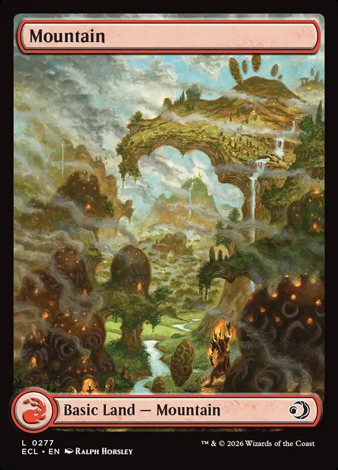 Mountain 277 (Lorwyn Eclipsed)  - Full Art Foil | Good Games Modbury