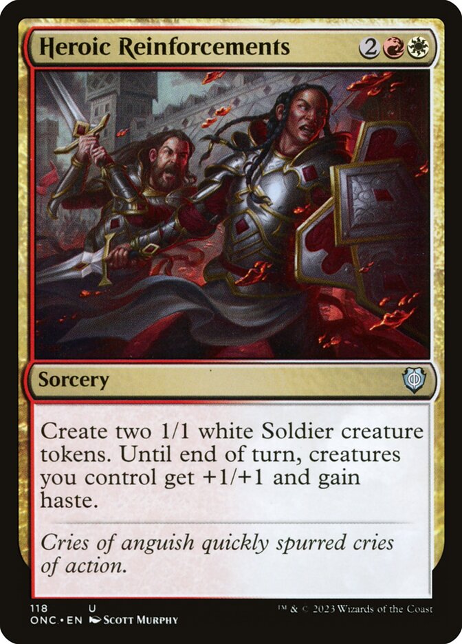 Heroic Reinforcements 118/28 (Commander: Phyrexia: All Will Be One)  | Good Games Modbury