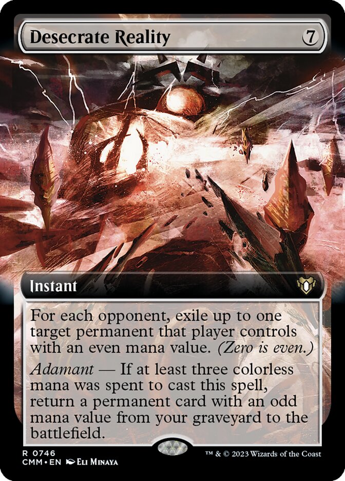 Desecrate Reality 746 (Commander Masters)  - Extended Art | Good Games Modbury