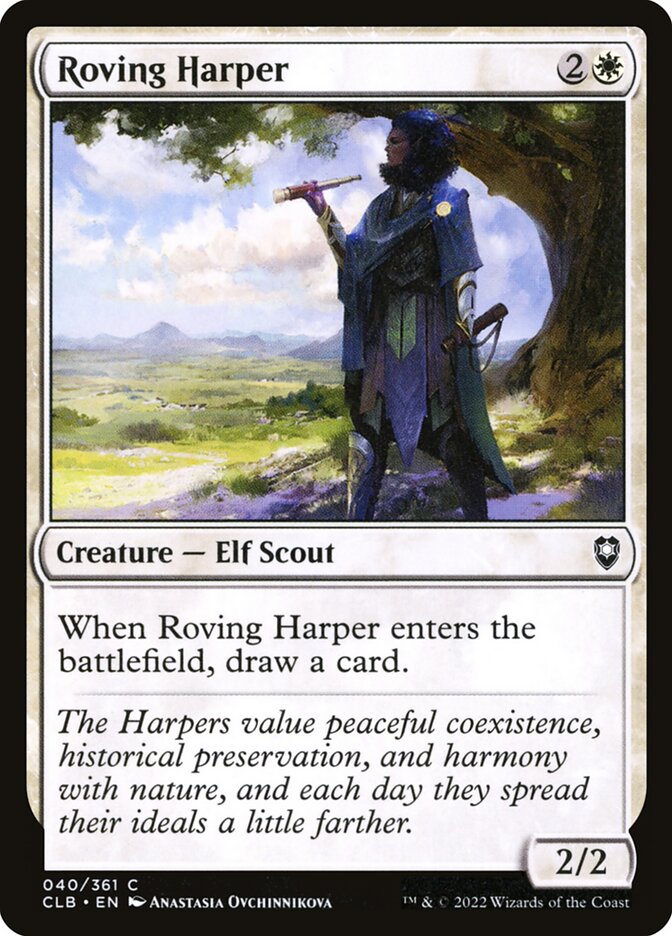 Roving Harper 40/361 (Commander Legends: Battle for Baldur's Gate)  - Foil | Good Games Modbury