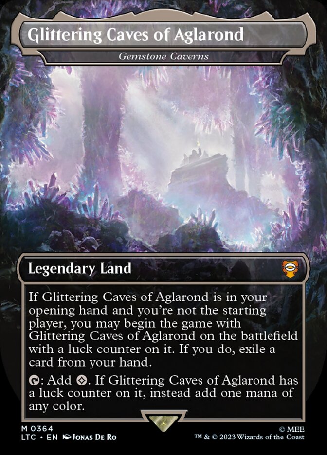 Glittering Caves of Aglarond - Gemstone Caverns 364 (Commander: The Lord of the Rings: Tales of Middle-earth)  - Borderless Foil | Good Games Modbury
