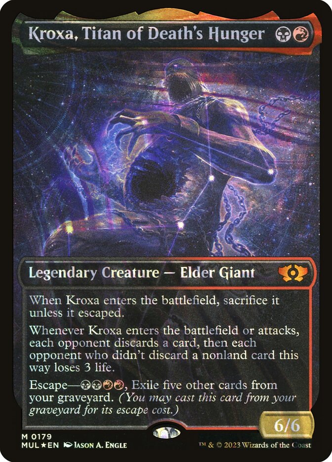 Kroxa, Titan of Death's Hunger 179/65 (March of the Machine: Multiverse Legends)  - Showcase Halo Foil | Good Games Modbury