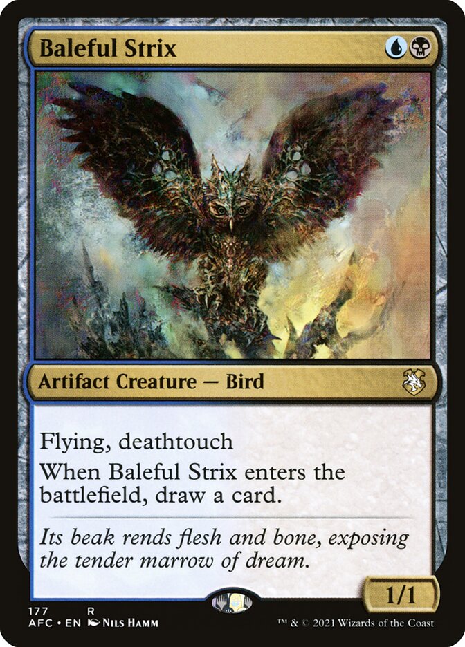 Baleful Strix 177/62 (Commander: Adventures in the Forgotten Realms)  | Good Games Modbury
