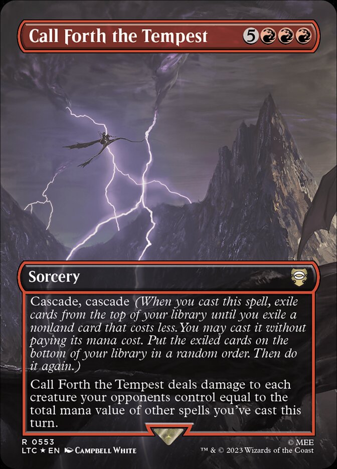 Call Forth the Tempest 553/347 (Commander: The Lord of the Rings: Tales of Middle-earth)  - Borderless Foil | Good Games Modbury