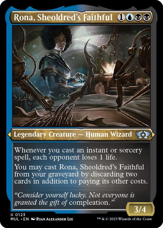 Rona, Sheoldred's Faithful 123/65 (March of the Machine: Multiverse Legends)  - Etched Foil | Good Games Modbury