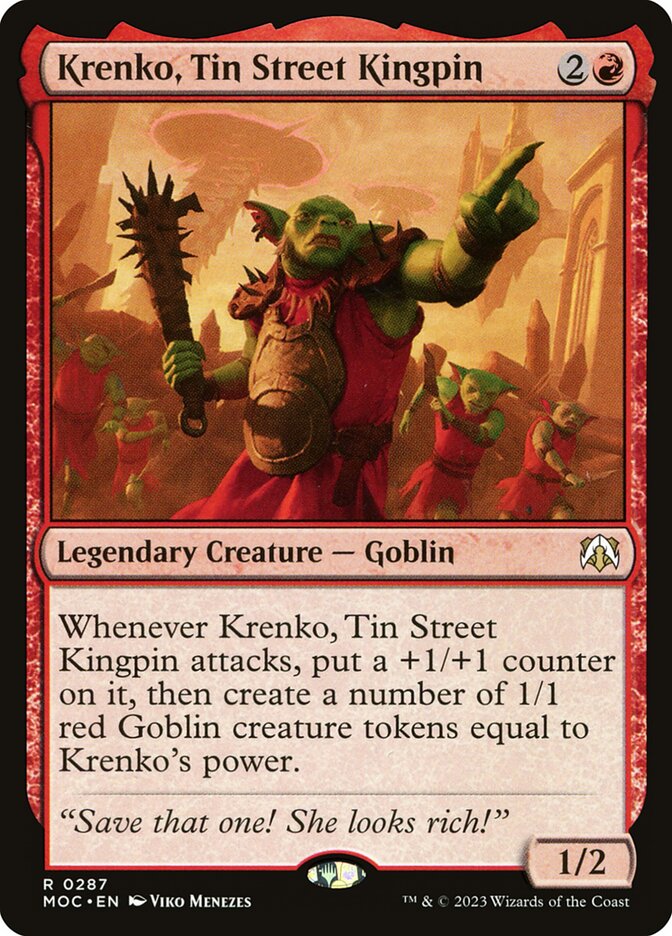 Krenko, Tin Street Kingpin 287/444 (Commander: March of the Machine)  | Good Games Modbury