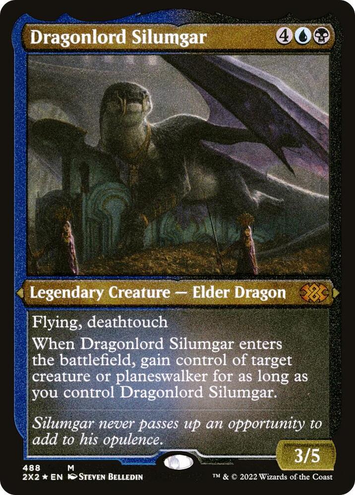 Dragonlord Silumgar Foil Etched 488 (Double Masters 2022)  - Foil | Good Games Modbury
