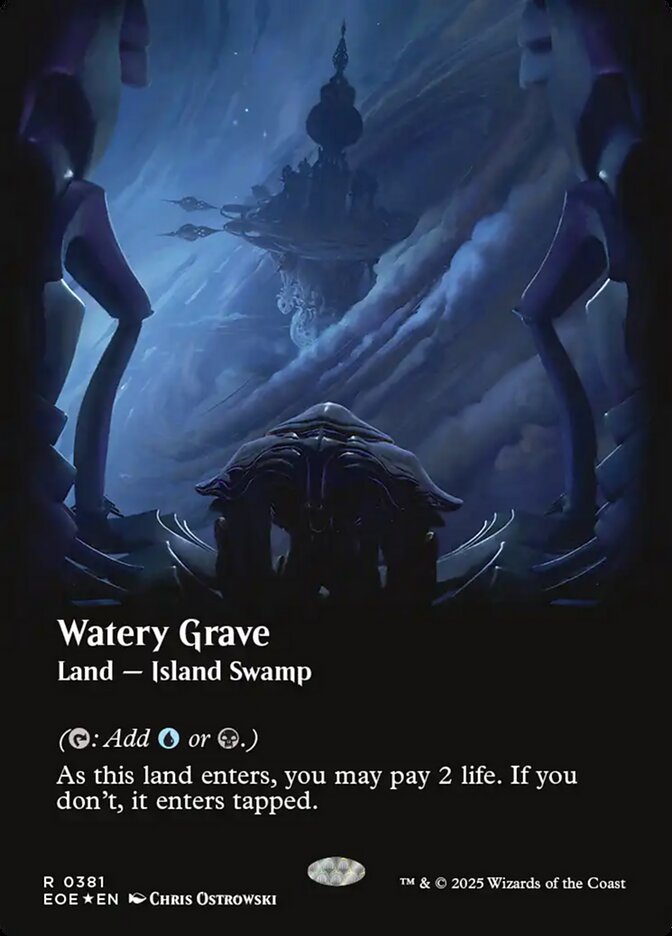 Watery Grave 381 (Edge of Eternities)  - Borderless Galaxy Foil | Good Games Modbury