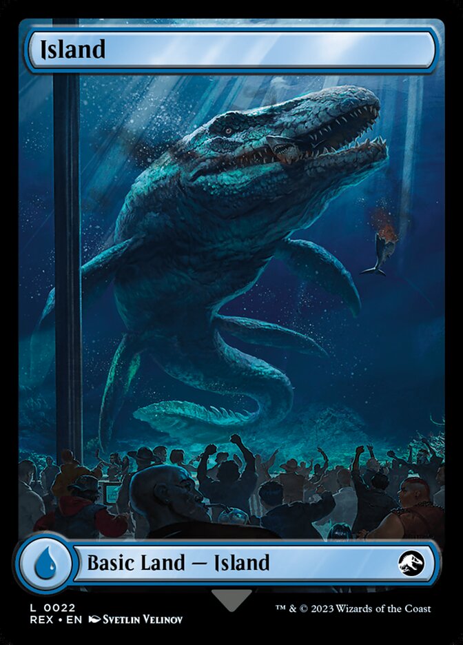 Island 22 (Universes Beyond: Jurassic World Collection)  - Full Art Foil | Good Games Modbury