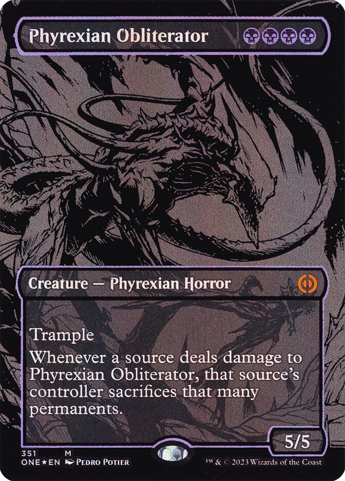 Phyrexian Obliterator 351 (Phyrexia: All Will Be One)  - Oil Slick Foil | Good Games Modbury