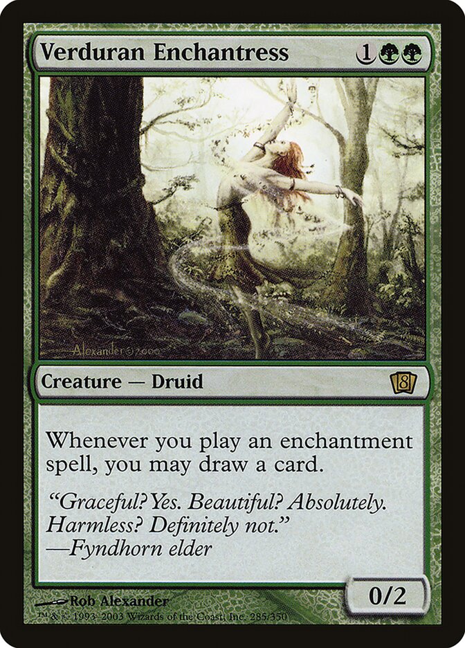 Verduran Enchantress 285★/350 (8th Edition)  - Foil | Good Games Modbury