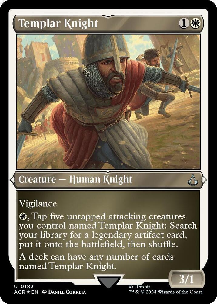 Templar Knight 183 (Universes Beyond: Assassin's Creed)  - Etched Foil | Good Games Modbury