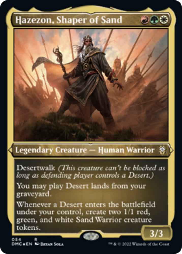 Hazezon Shaper of Sand Foil Etched 54 (Commander: Dominaria United)  - Foil | Good Games Modbury