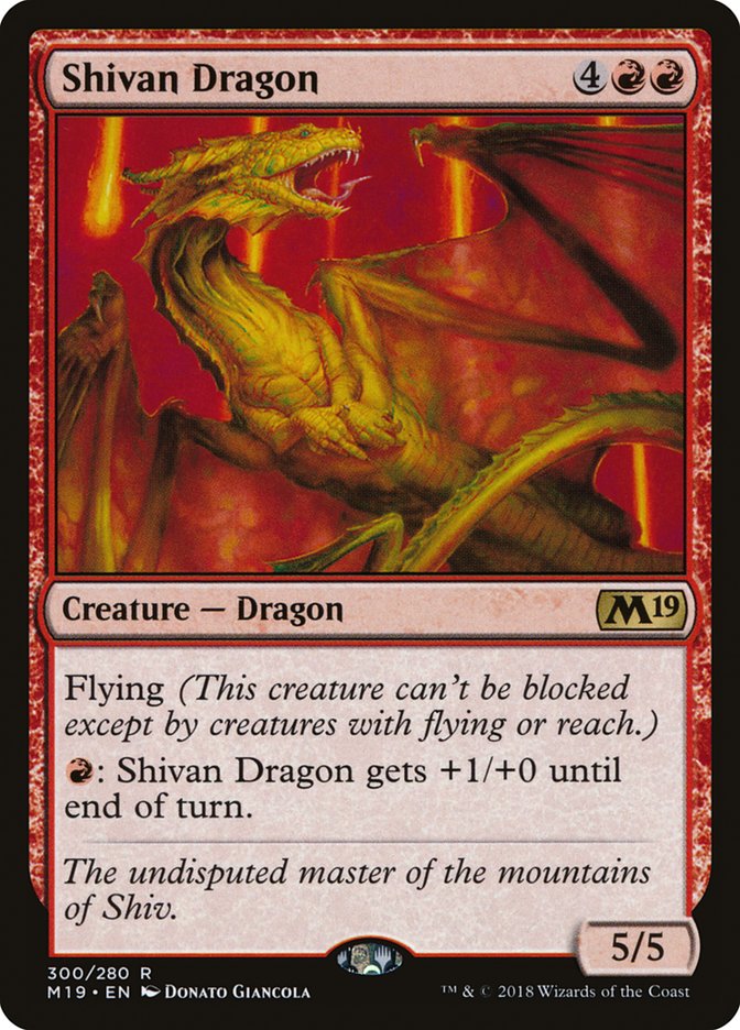 Shivan Dragon 300/280 (Core Set 2019)  | Good Games Modbury
