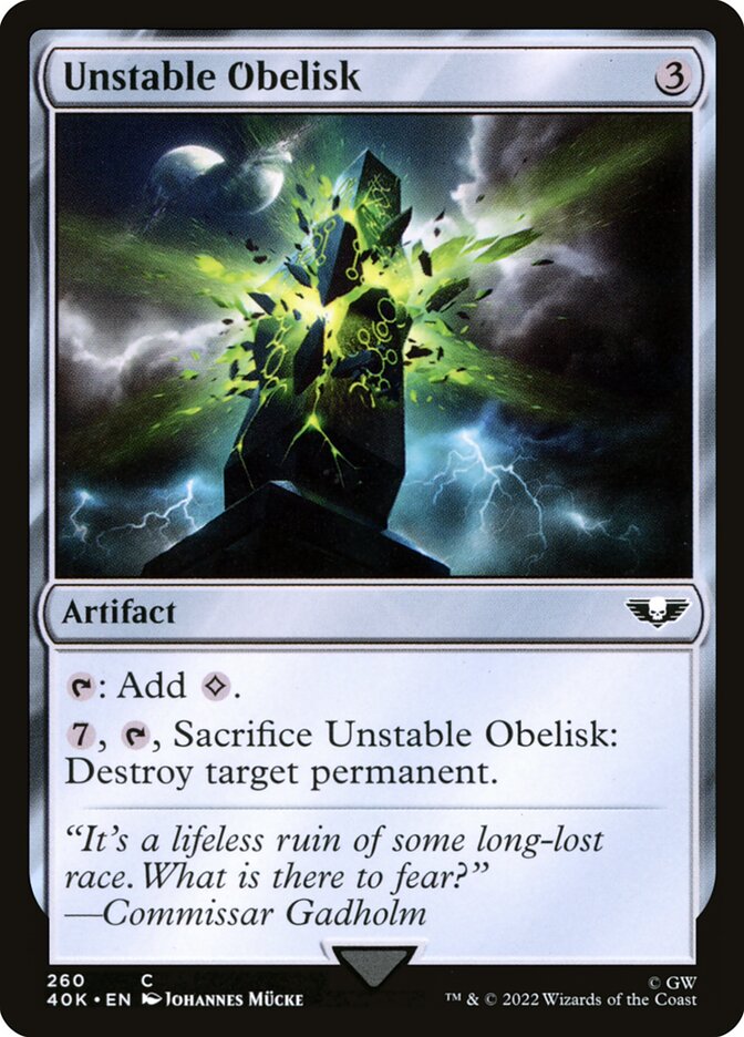Unstable Obelisk 260/617 (Universes Beyond: Warhammer 40,000)  | Good Games Modbury