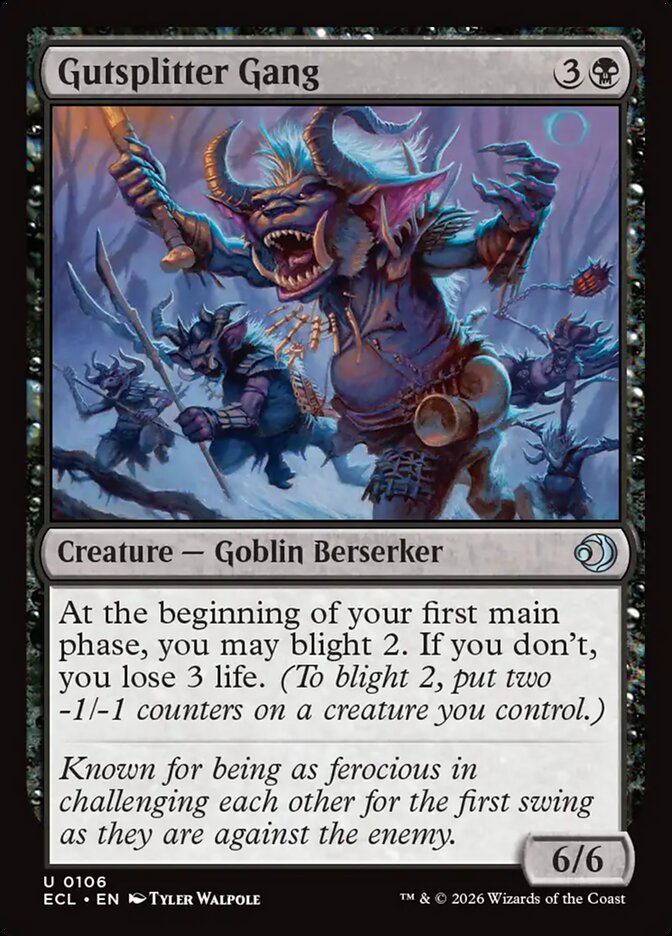 Gutsplitter Gang 106/273 (Lorwyn Eclipsed)  - Foil | Good Games Modbury