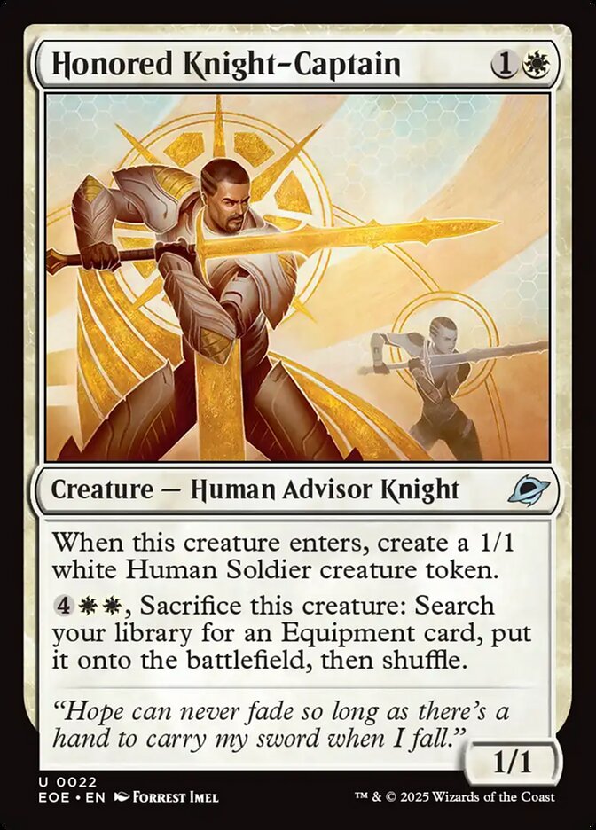 Honored Knight-Captain 22/276 (Edge of Eternities)  - Foil | Good Games Modbury