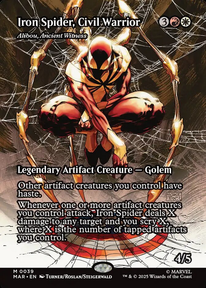 Iron Spider, Civil Warrior - Alibou, Ancient Witness 39 (Marvel Universe Eternal-Legal)  - Borderless | Good Games Modbury